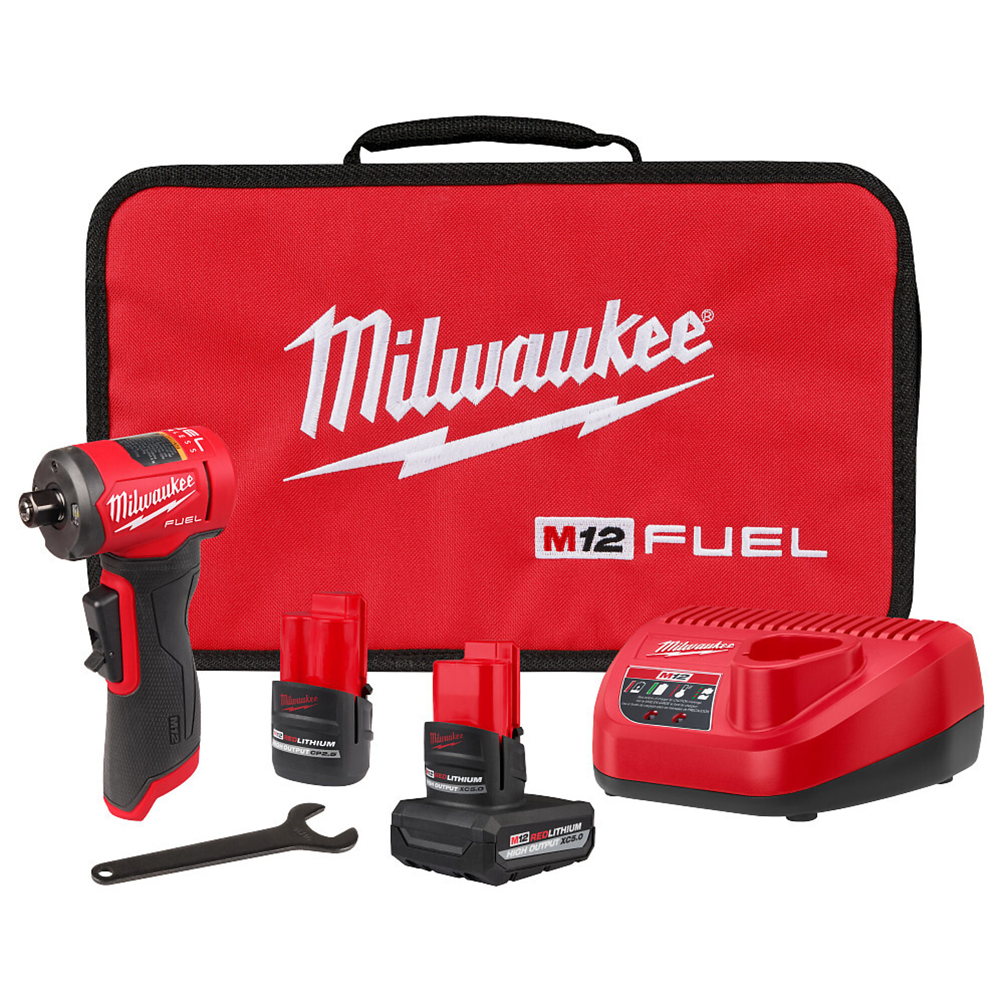 Milwaukee M12 FUEL 1/4in. Right Angle Die Grinder Kit, 3in. Wheel Dia., Model# 3485-22